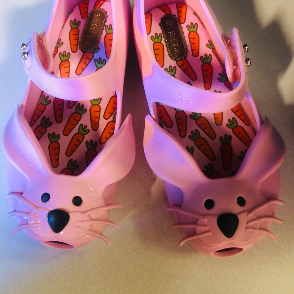 Barely worn size 9 Mini Melissa pink bunnies